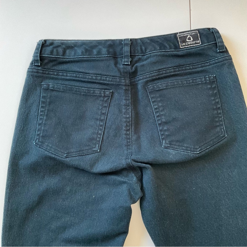 Vintage Liz Claiborne Straight Leg Black Jeans 6P - Picture 4 of 12